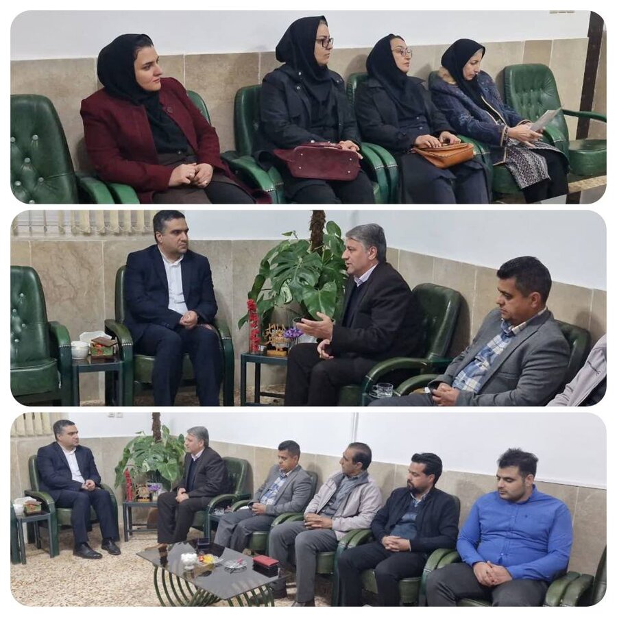 قاینات/دیدار نماینده مردم شهرستان های قاینات با  کارکنان اداره بهزیستی
