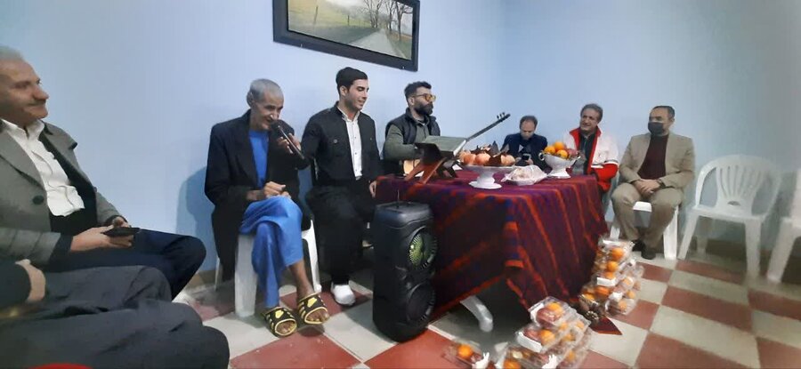 آیین شب یلدا در مرکز نگهداری بیماران روانی مزمن «نساره» دیواندره برگزار شد