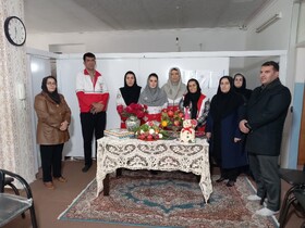 نمین| حضور مسئولان هلال احمر و بهزیستی در خانه سالمندان «مانا حضور» به مناسبت شب یلدا