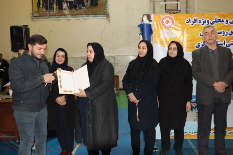 گزارش تصویری ا برگزاری اختتامیه جشنواره  ورزش بازیهای بومی ومحلی  ویژه افراد دارای معلولیت مناطق روستایی بلند همتان بهزیستی استان مرکزی