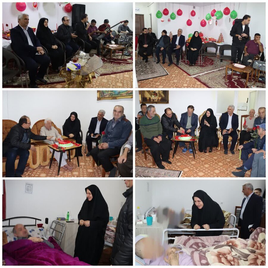 دیدار مدیرکل و معاون توانبخشی بهزیستی استان اردبیل با سالمندان مرکز توانبخشی و نگهداری (آتا) 