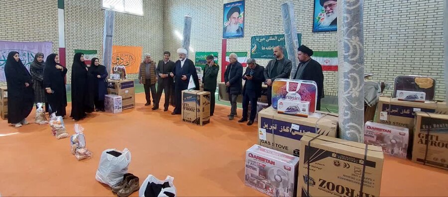 نمین| توزیع جهیزیه به نوعروسان تحت پوشش بهزیستی شهرستان نمین