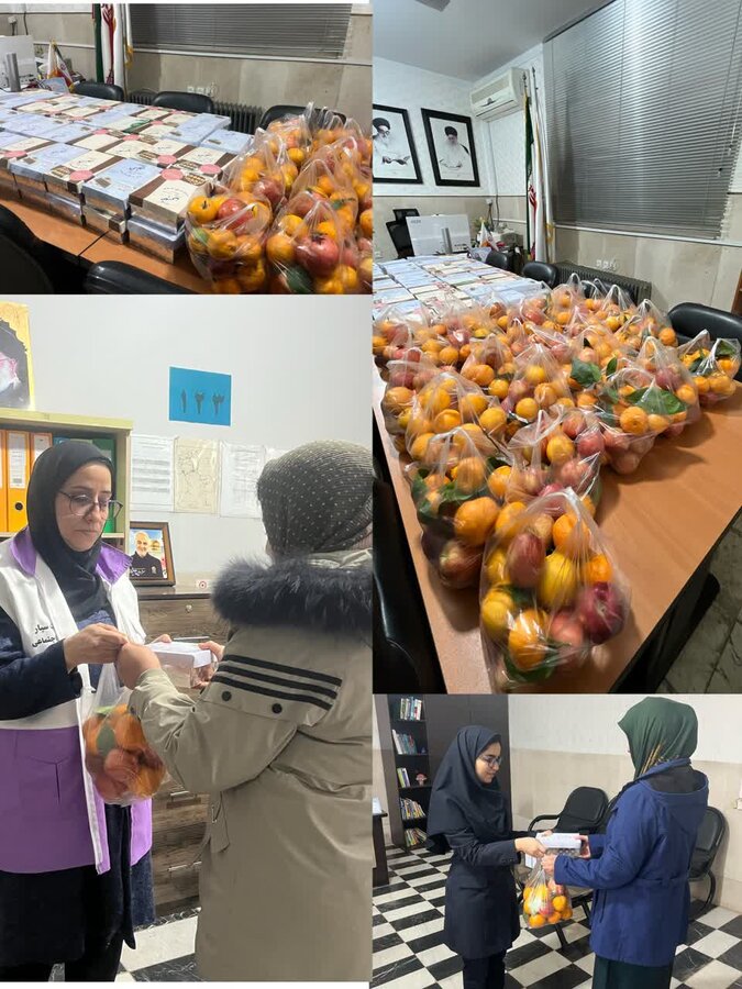 علی آباد | توزیع پک  های یلدایی بین خدمت‌گیرندگان بهزیستی علی‌آباد کتول