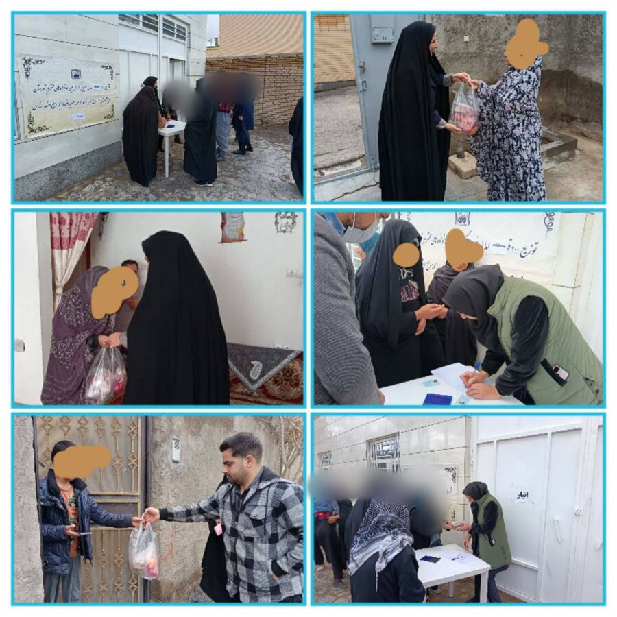 اهدای 200 بسته گوشت اهدایی موسسه خیریه انصارالحجه (عج) مشهد مقدس جهت توزیع بین مددجویان تحت حمایت بهزیستی شهرستان