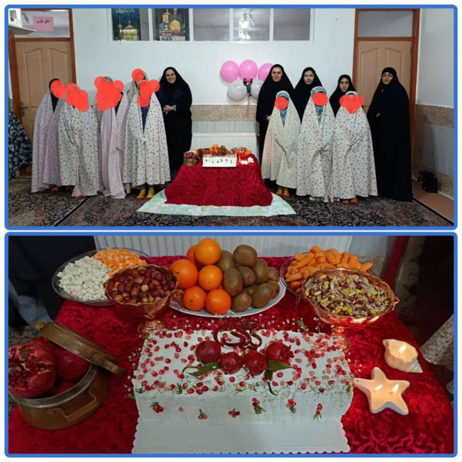 حضور رئیس بهزیستی شهرستان سربیشه در جشن یلدا دختران مرکز حضرت معصومه (س)