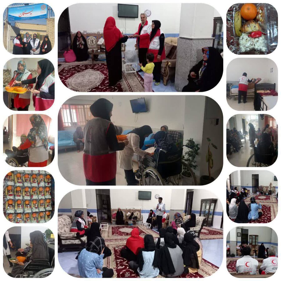 داوطلبان جمعیت هلال‌احمر شهرستان طبس با حضور در خانه نرگس و خانه سالمندان نیکان، لحظاتی صمیمی و خاطره‌انگیز را برای مددجویان و سالمندان رقم زدند