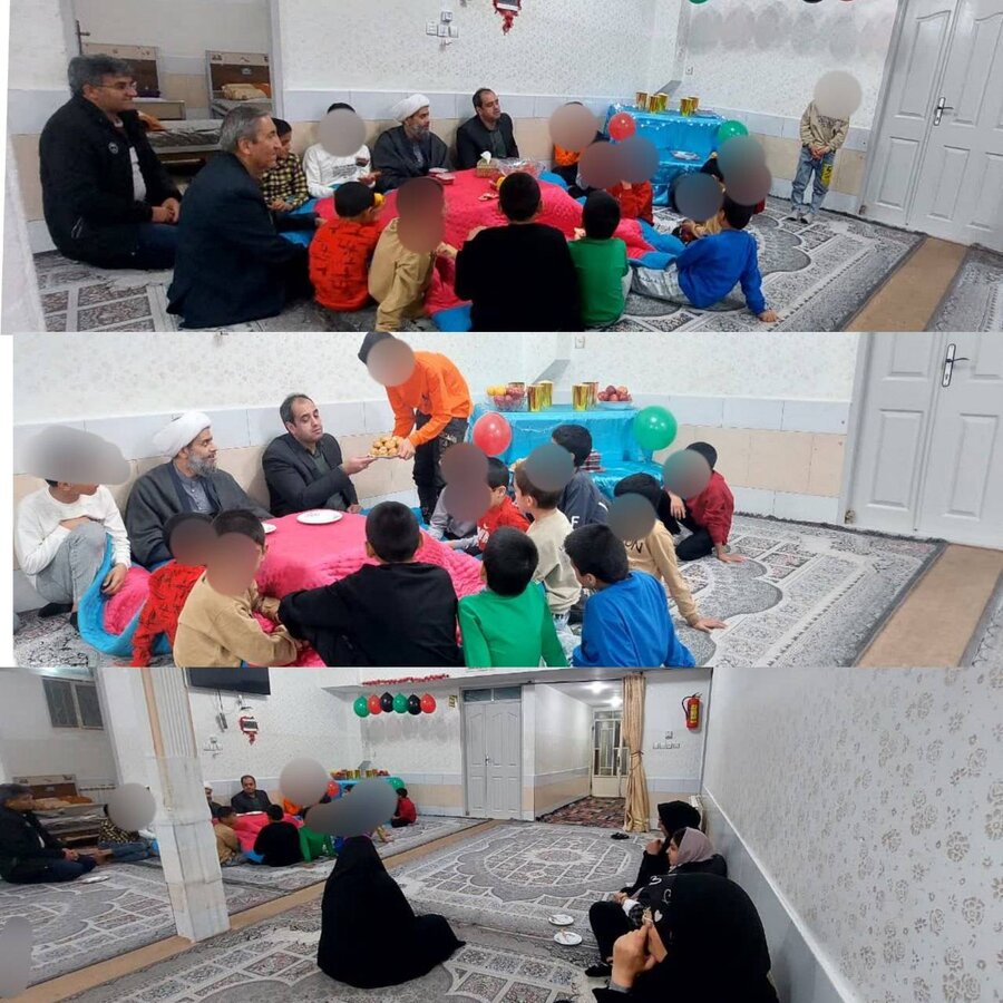  دیدار امام‌جمعه بشرویه و رئیس بهزیستی با فرزندان مرکز کریم اهل‌بیت(ع)