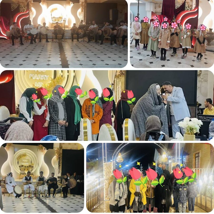 فرزندان مراکز شبه خانواده و خانه های کوچک ذهنی قاین میهمان جشن ویژه شب یلدا