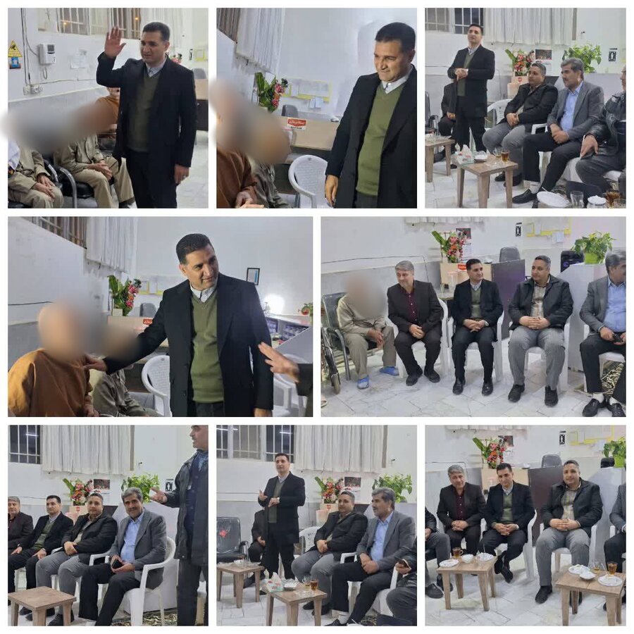 حضور دکتر غلام پور فرماندار قاینات در مرکز شبانه روزی سالمندان گوهر قاین بمناسبت شب یلدا