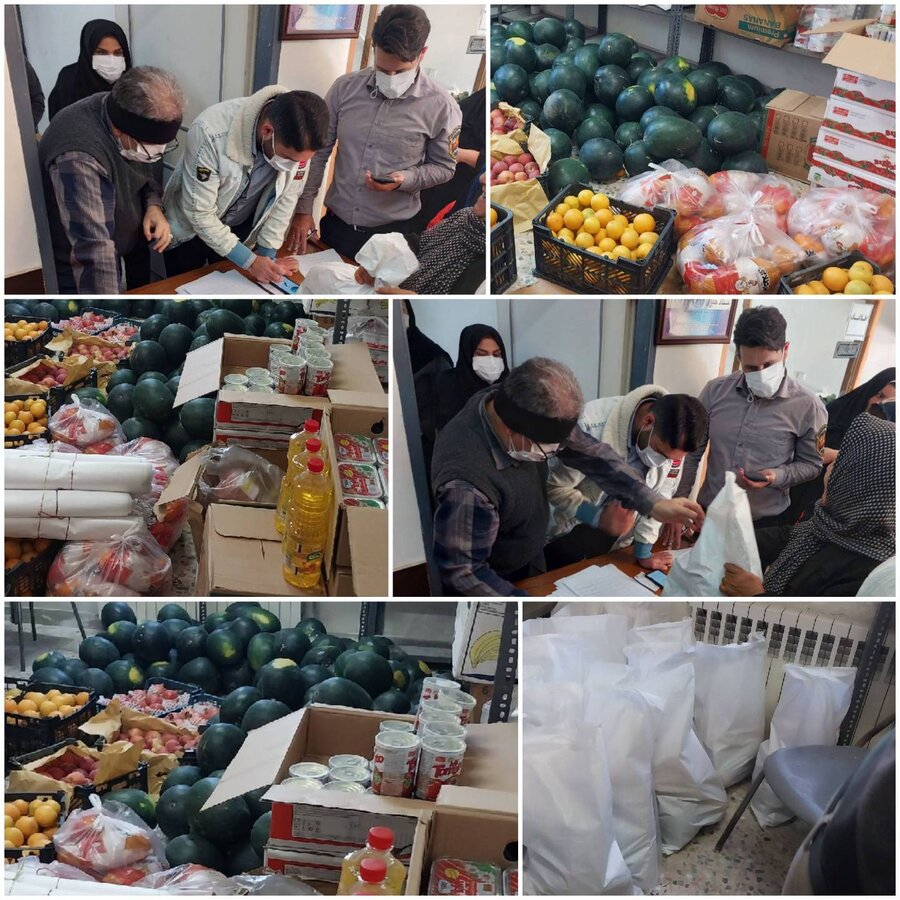 شفت | توزیع بسته‌های یلدایی میان مددجویان و توانخواهان بهزیستی شهرستان 