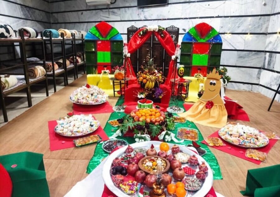 پیشوا | برگزاری جشن شب یلدا در مرکز اقامتی بانوان ماده ۱۶ «معجزه آریا پاک»