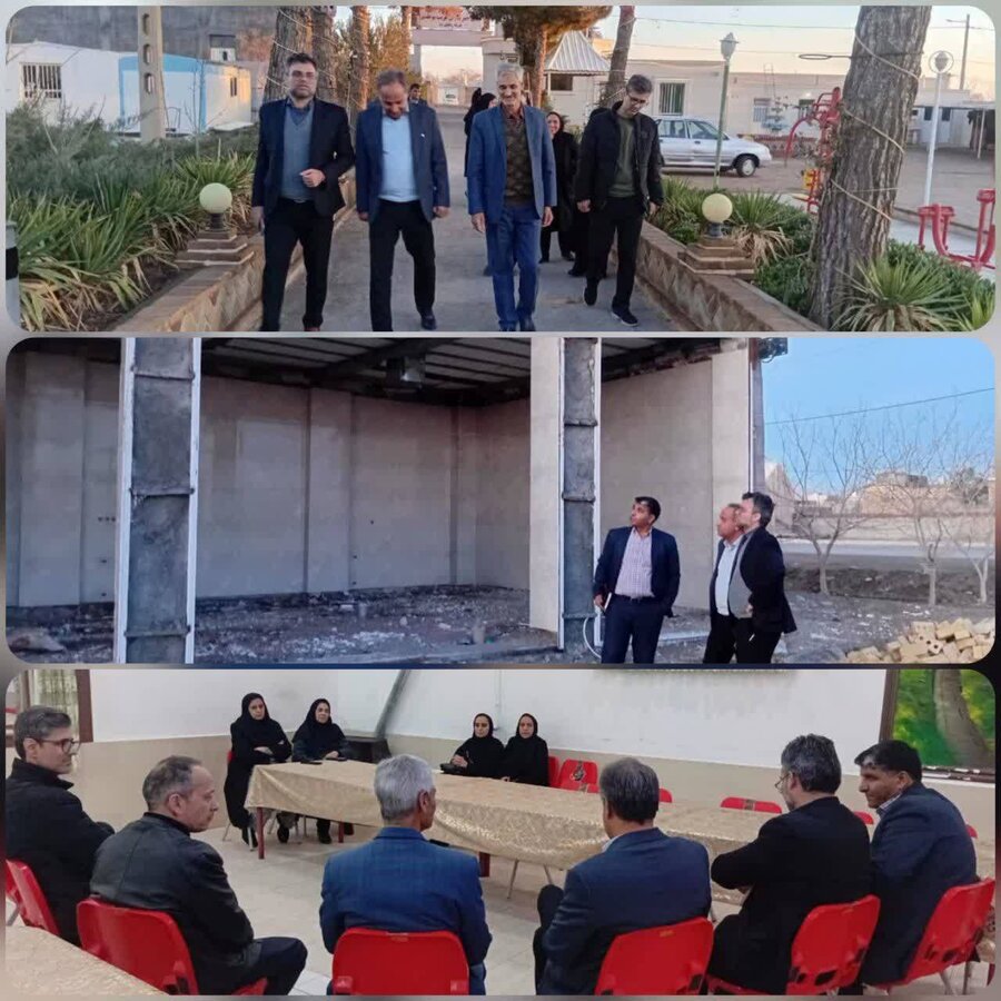 حضور تیم معاون توسعه مدیریت و منابع اداره کل بهزیستی استان در شهرستان فردوس