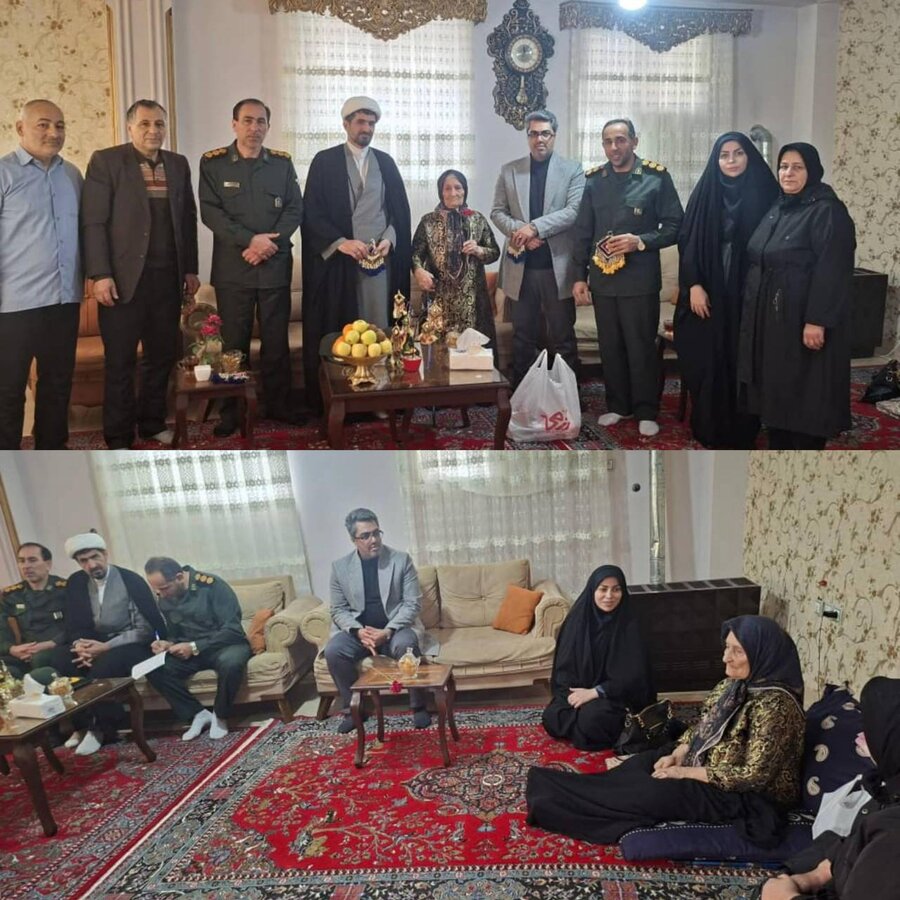 آستارا | دیدار سرپرست بهزیستی شهرستان آستارا با مادر گرانقدر شهید گلبابا خدائی