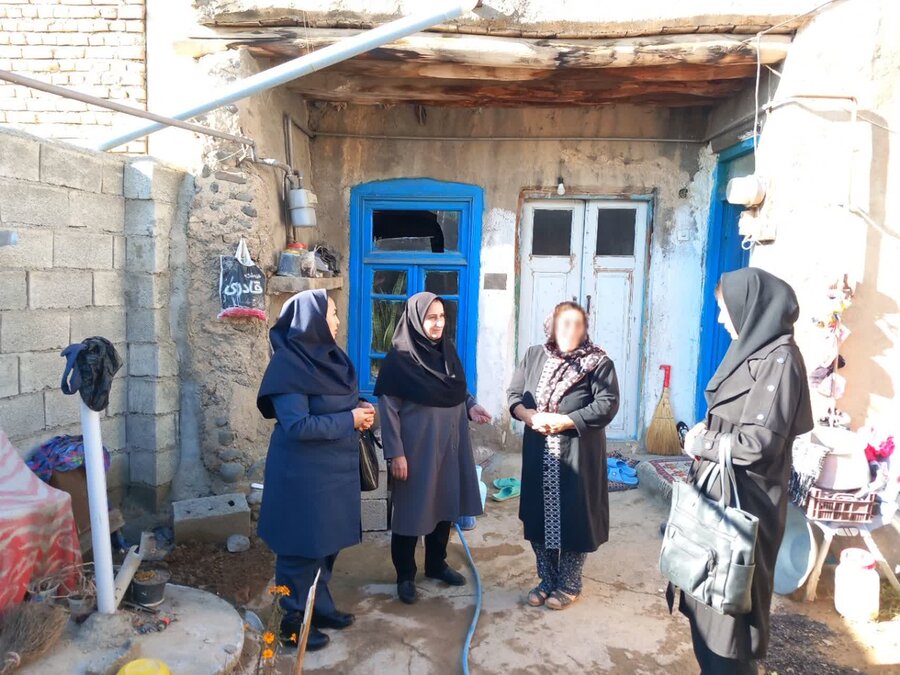 نمین| دیدار و دلجویی رئیس اداره بهزیستی شهرستان نمین از سالمندان تحت پوشش