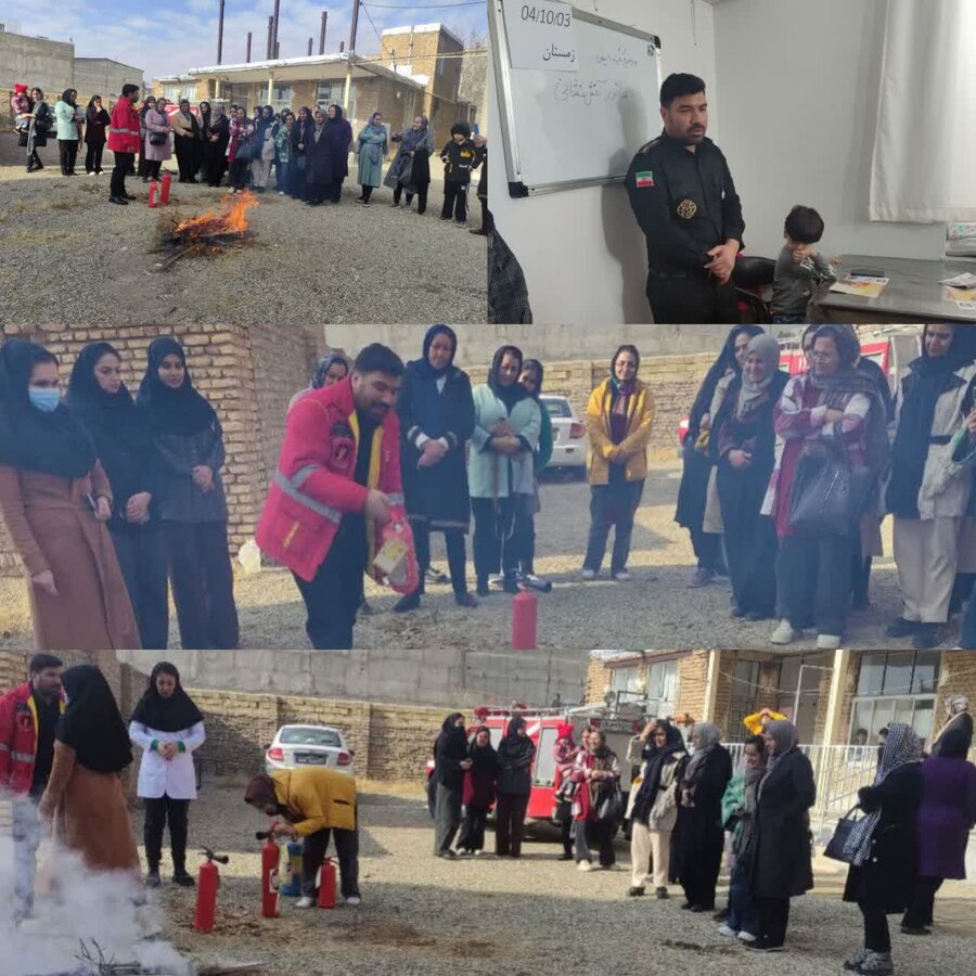 آموزش اطفای حریق در مرکز توانبخشی آوین رزن برگزار شد