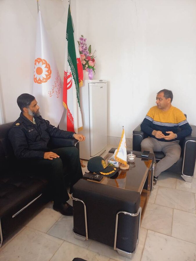 دیدار رییس بهزیستی و رییس پلیس مبارزه با مواد مخدر شهرستان طبس