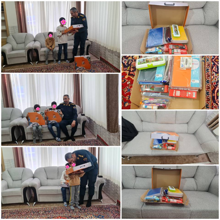 حضور صمیمانه فرمانده انتظامی همدان در مرکز خیریه ترنم مهر و اهداء هدایا به فرزندان مقیم این مرکز