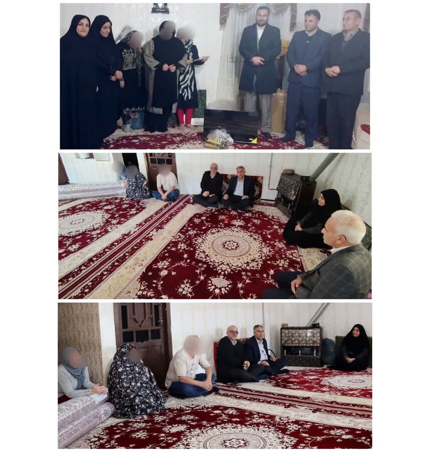 گرمی| اهدای اقلام حمایتی و خدمات درمانی به خانواده سه‌معلوله توسط نماینده شهرستان گرمی