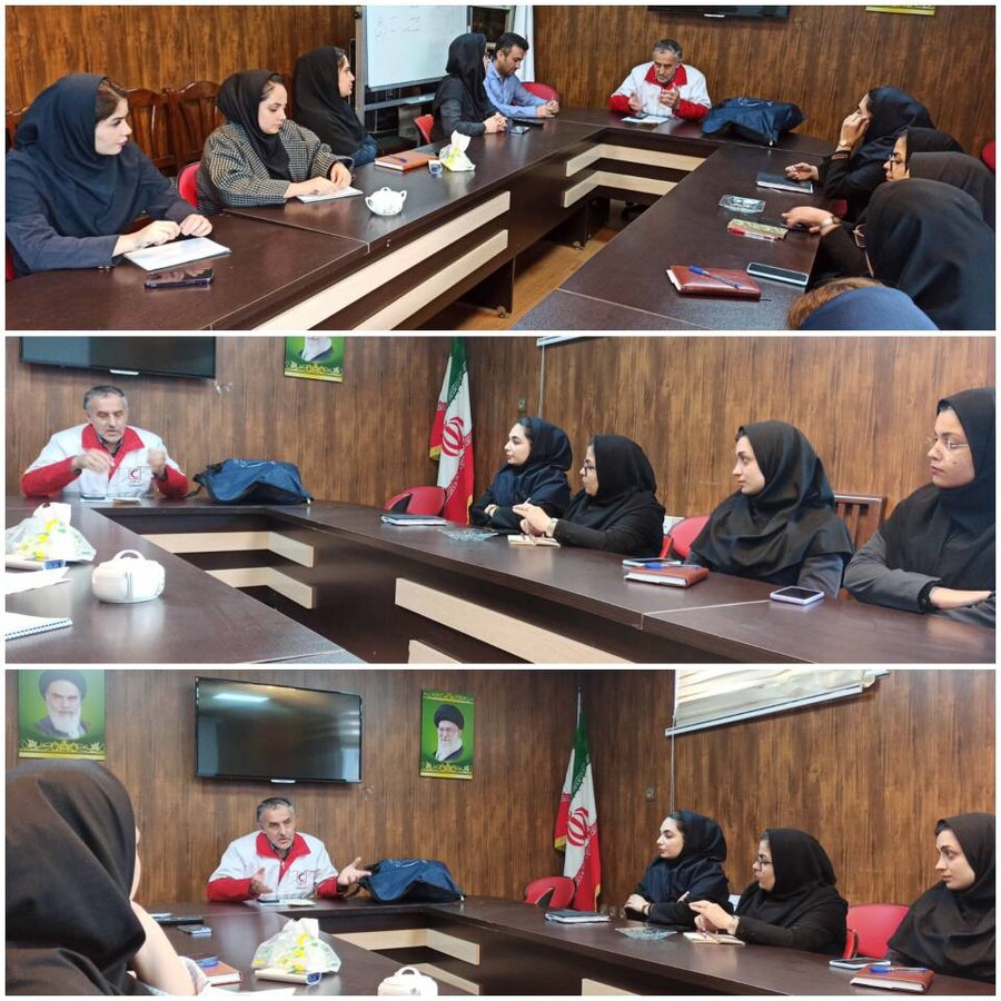 لنگرود/برگزاری جلسه آموزش کمک‌های اولیه هلال‌احمر ویژه کارکنان