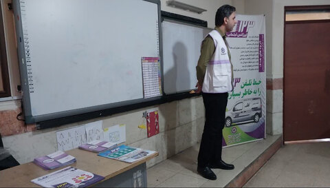 استقرار نیروهای اورژانس اجتماعی در مدرسه شهید رجایی شهرستان نظرآباد