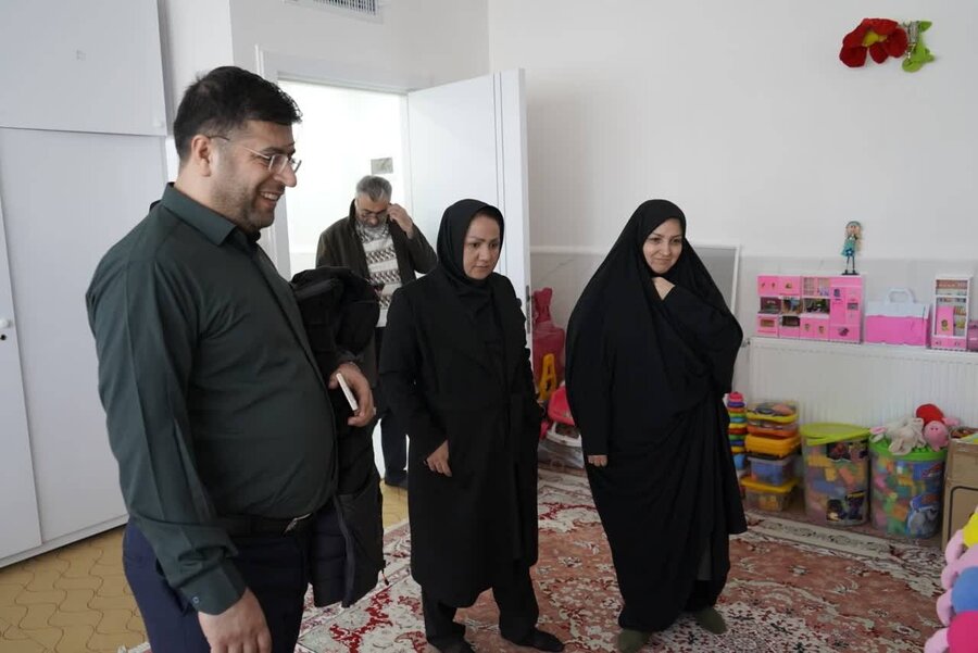 بازدید میدانی مسئولان کشوری و استانی سازمان بهزیستی از مرکز نگهداری کودکان«خانه ژیوان» مهاباد