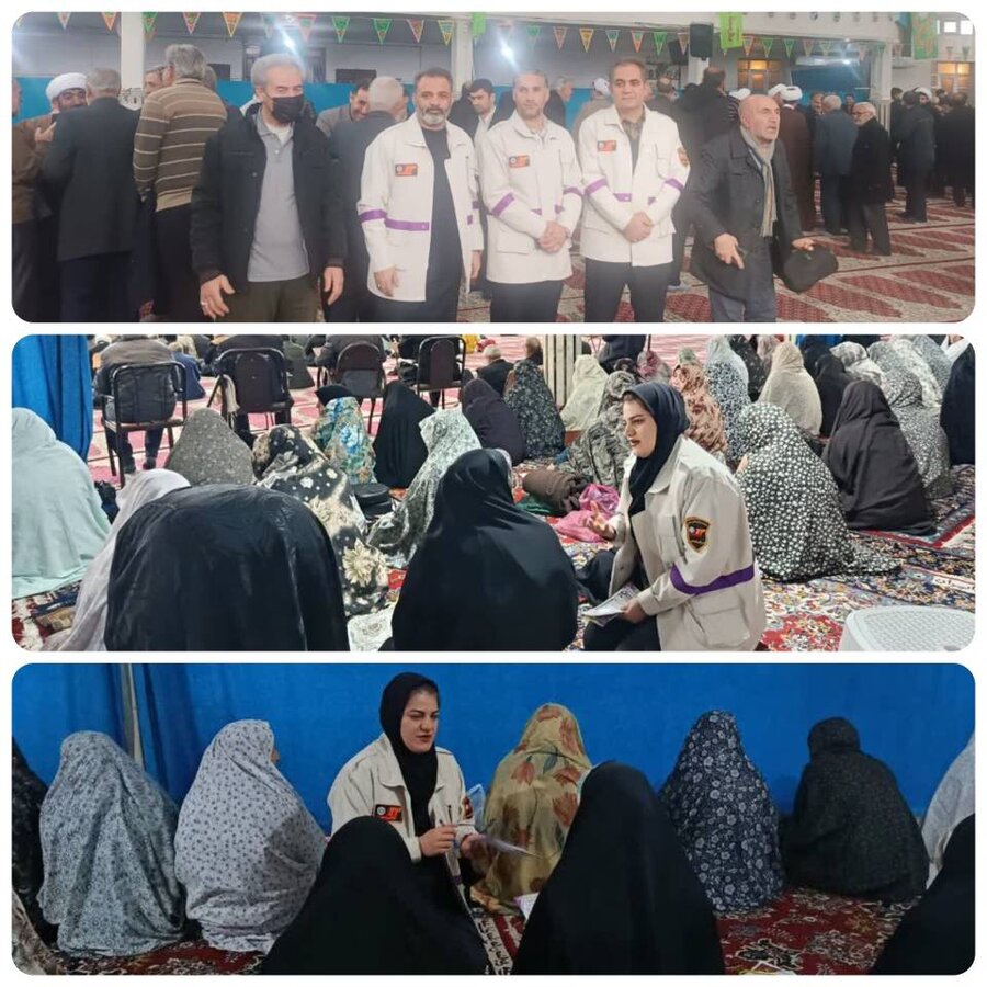 حضور رئیس و کارشناسان اورژانس اجتماعی ۱۲۳ شاهین دژ در نماز جمعه شهرستان