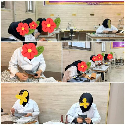 گامی به سوی خودکفایی وتوانمندسازی با مهارت چرم دوزی ویژه خدمت گیرندگان مجتمع حمایتی الزهرا(س)