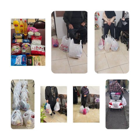 لاهیجان /توزیع سبد کالا توسط خیرین در بین جامعه هدف