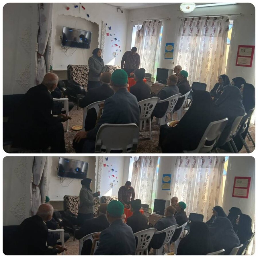 بازدید تخصصی از طرح آگاه‌سازی پیشگیری از سالمندی در مرکز سالمندان پارسایان اداره بهزیستی شهرستان سرایان