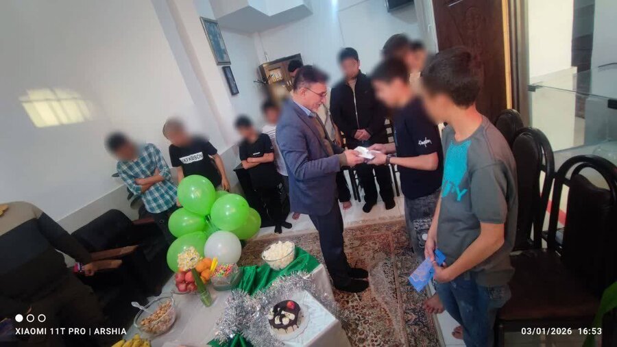 فیروزآباد |بازدید سرپرست بهزیستی فیروزآباد از مراکز شبه خانواده در آستانه میلاد حضرت علی(ع) و روز پدر