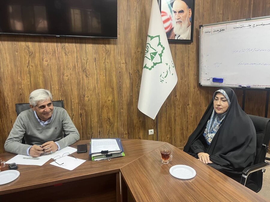 پاکدشت | دیدار رئیس اداره بهزیستی با شهردار جدید شریف‌آباد