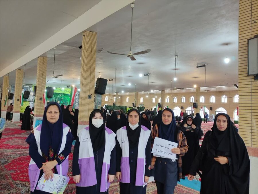 کلاله | استقرار خودرو و حضور گشت سیار اورژانس اجتماعی بهزیستی در مراسم حماسی نهم دی