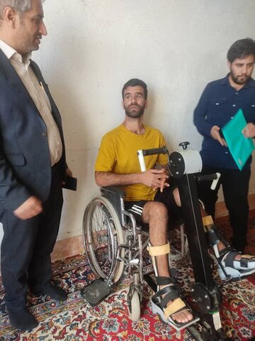 دیدار مدیراداره بهزیستی شهرستان بویراحمد با افراد معلول بخش کبگیان