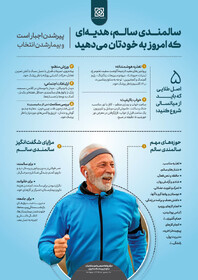 اینفوگرافیک | سالمندی سالم؛ هدیه‌ای که امروز به خود می‌دهیم