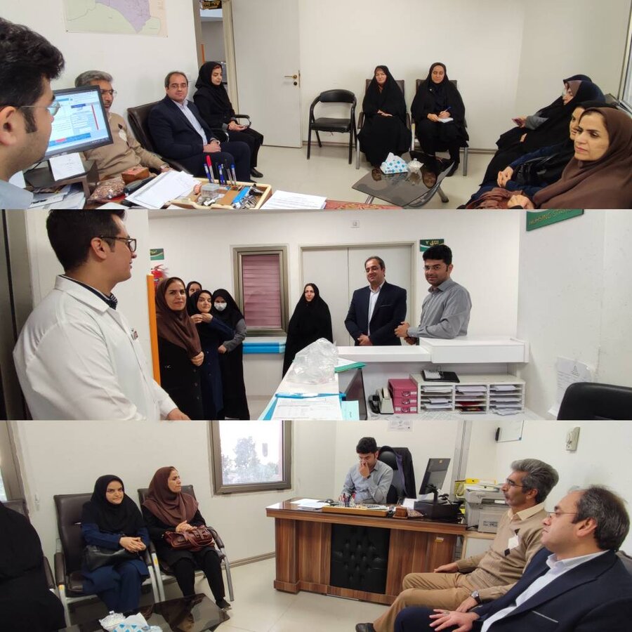دیدار کارشناسان ستادی حوزه توانبخشی با رییس بیمارستان امام رضا(ع)بشرویه