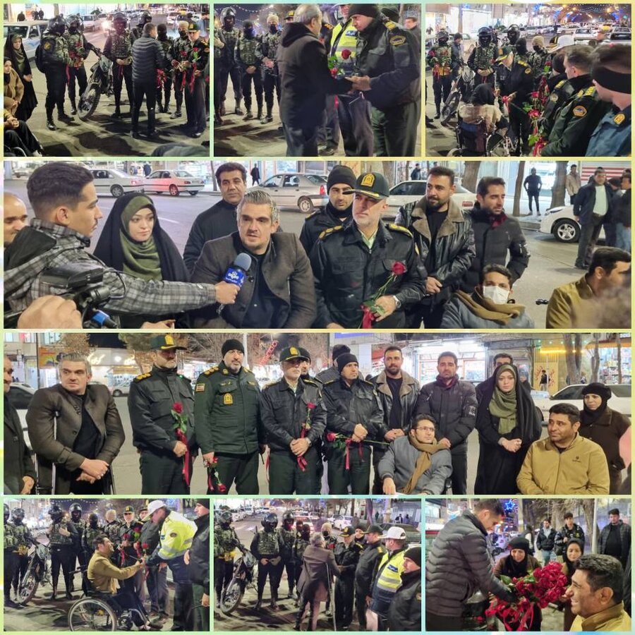 تجلیل معلولین از نیروی انتظامی با حضور رئیس بهزیستی سلماس