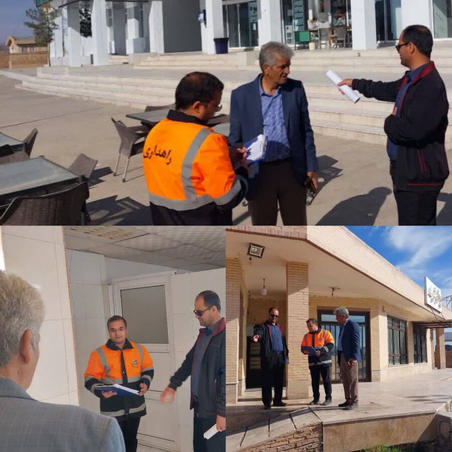 ارزیابی میدانی مناسب‌سازی مجتمع بین‌راهی نگین دیهوک توسط مسئول نمایندگی بهزیستی و جانشین اداره راهداری و حمل و نقل جاده ای دیهوک
