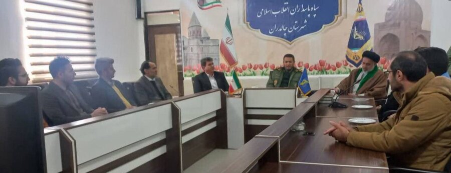 دیدار سرپرست بهزیستی چالدران با فرمانده سپاه به مناسبت روز پاسدار
