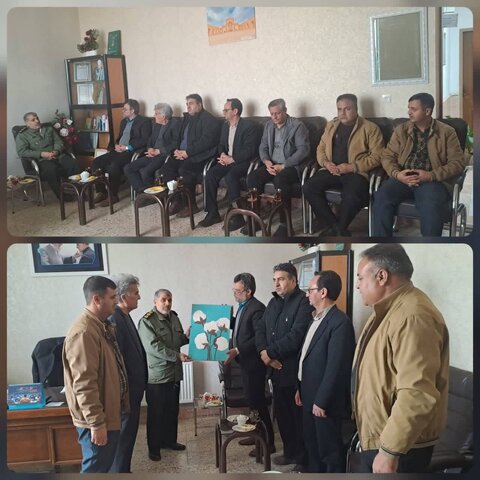 دیدار رئیس و کارکنان پایگاه مقاومت بسیج اداری شهیدان محمدزاده مستقر در اداره بهزیستی شهرستان فردوس با فرمانده ناحیه مقاومت سپاه شهرستان