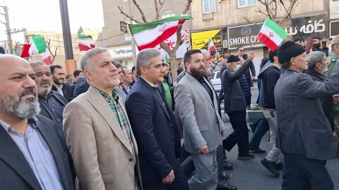 بهارستان | شرکت در راهپیمایی علیه عناصر تخربیگر و تروریست های  مسلح وابسته به آمریکا