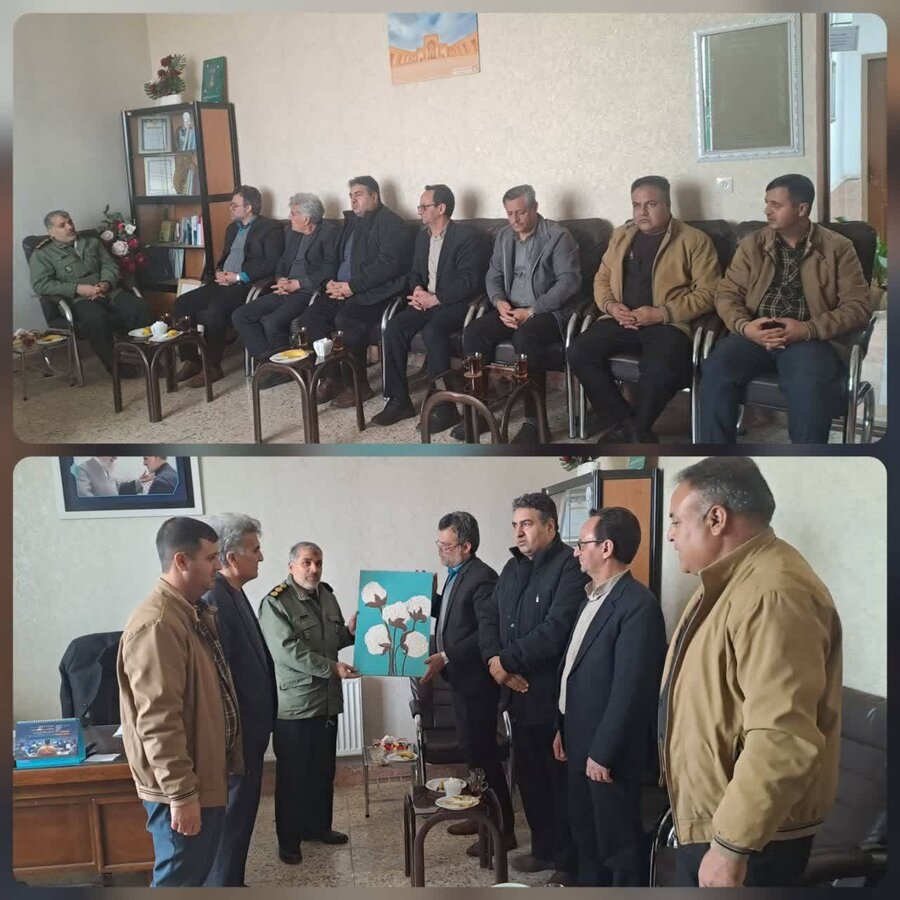 دیدار رئیس و کارکنان پایگاه مقاومت بسیج اداری شهیدان محمدزاده مستقر در اداره بهزیستی شهرستان فردوس با فرمانده ناحیه مقاومت سپاه شهرستان