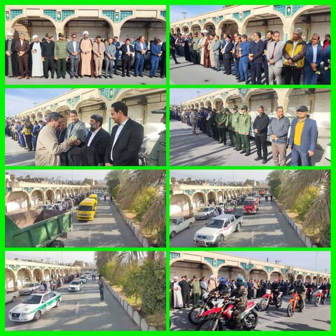 دهه فجر گرامی باد/برگزاری مراسم رژه موتوری و خودرویی در نخستین روز دهه فجر در طبس