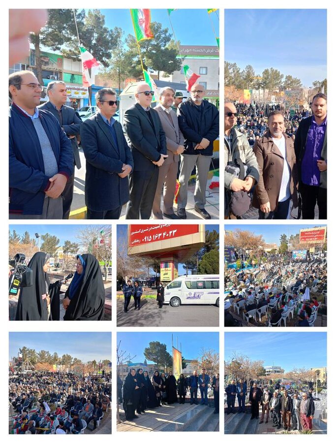 دهه فجر گرامی باد/حضور مدیرکل، معاونین،روسای ستادی و همکاران بهزیستی استان و شهرستان بیرجند در مراسم آغازین دهه فجر