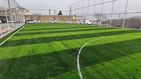 افتتاح زمین چمن مصنوعی ویژه کودکان تحت پوشش بهزیستی در سنندج