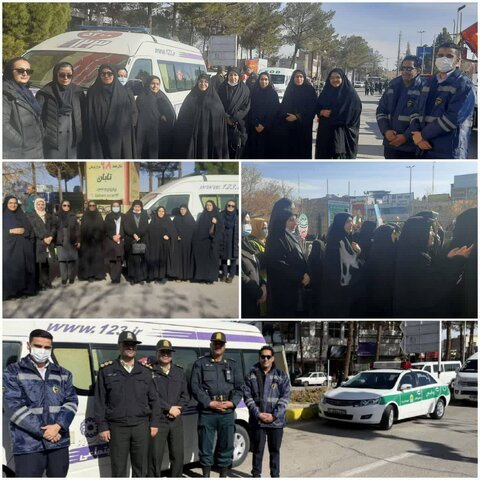 دهه فجر گرامی باد/حضور کارکنان مجتمع حمایتی الزهرا (س) در مراسم آغازین دهه فجر و سالروز ورود تاریخی امام خمینی (ره)