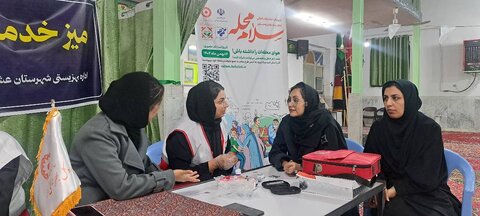 دهه فجر گرامی باد/میز خدمت سلام محله در شهرستان عشق آباد