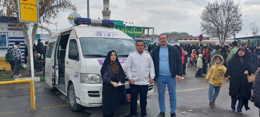 استقرار نیروهای اورژانس اجتماعی ۱۲۳ در مسجد مقدس جمکران با هدف آگاه سازی