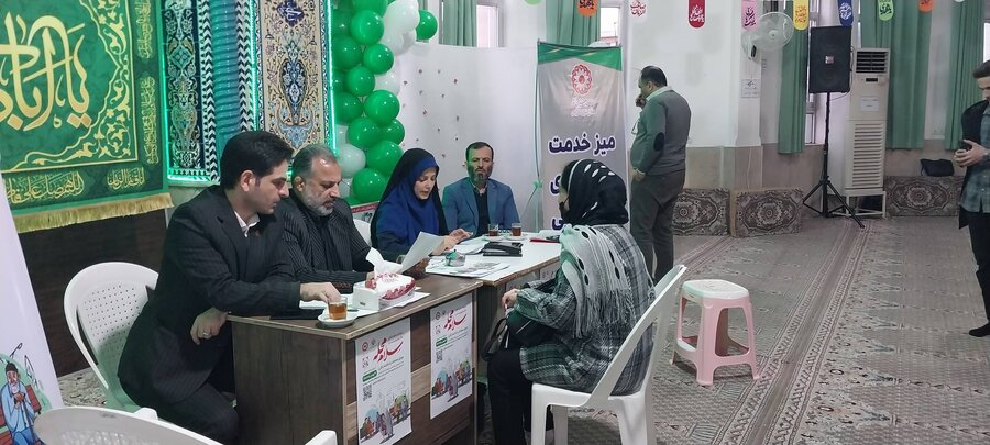 میز خدمت جهادی بهزیستی گیلان همزمان با افتتاح پویش "سلام محله"