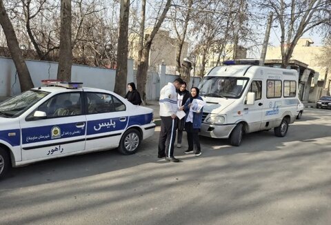 ساوجبلاغ | حضور تیم اورژانس اجتماعی در همایش پیاده روی خانوادگی در شهرک ینگی امام