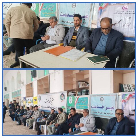 دهه فجر گرامی باد/ حضور اداره بهزیستی در میز خدمت دستگاه‌های اجرایی به مناسبت دهه فجر و پویش سلام محله در محل مصلای نماز جمعه شهر سربیشه